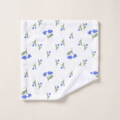 Blauwe bloemen  bad handdoek (Wasdoekje)