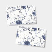 Blauwe bloemen badge (Voor- en achterkant)