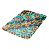 Blauwe bloemen badmat (Gekanteld)