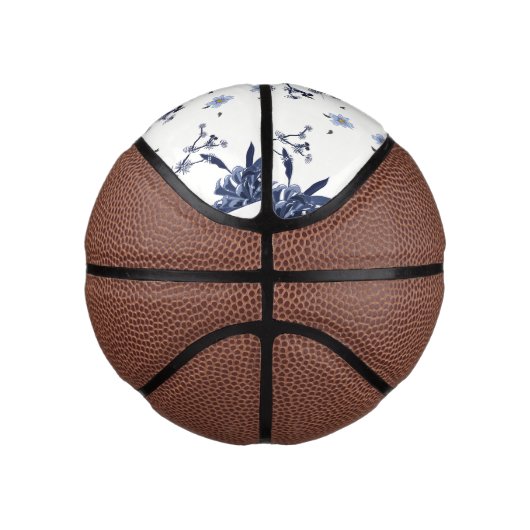 Blauwe bloemen basketbal (Rechts)
