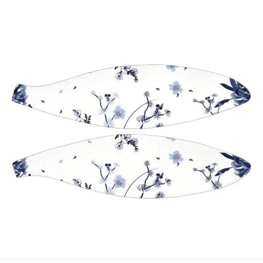 Blauwe bloemen basketbal (Panelen)