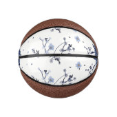 Blauwe bloemen basketbal (Voorkant)