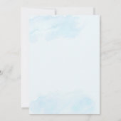 Blauwe Bloemen Bautizo Spaanse Uitnodiging (Achterkant)