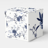 Blauwe bloemen bedankdoosjes (Voorkant Zijde)