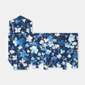 Blauwe Bloemen Bedankdoosjes (Uitgevouwen)