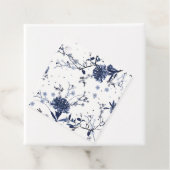 Blauwe bloemen bedankjes labels (In situ)