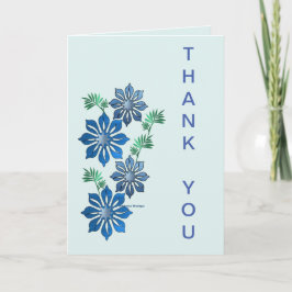 Blauwe Bloemen Bedankkaart