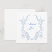 Blauwe Bloemen Bedankkaart (Voorkant / Achterkant)