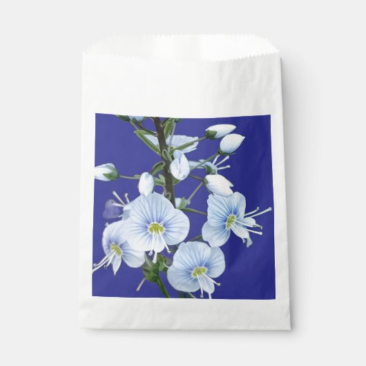 Blauwe bloemen bedankzakje (Voorkant)