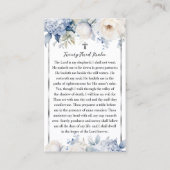 Blauwe bloemen begrafenis gedenkteken Fotokaart Visitekaartje (Achterkant)