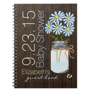 Blauwe bloemen bijtend landboek notitieboek