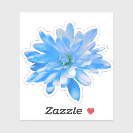 Blauwe bloemen blauwe bloem Daisy zonnebloem Sticker (Vel)
