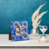 Blauwe bloemen blauwe zonnebloemen blauwe madelief fotoplaat (Insitu)