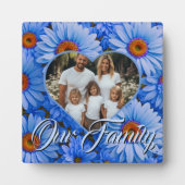 Blauwe bloemen blauwe zonnebloemen blauwe madelief fotoplaat (Voorkant)