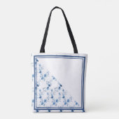 Blauwe bloemen bloeien tote bag (Achterkant)