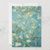 Blauwe Bloemen Bloeiende Amandelbruiloft Kaart (Achterkant)