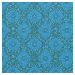 "Blauwe bloemen" bloemen, met de hand getekend pat Stof