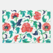 Blauwe Bloemen  Bloemen Wrapping Craft Paper (Voorkant 2)