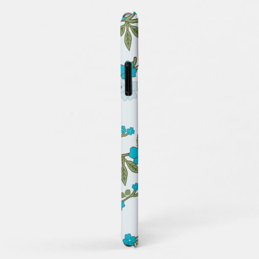 Blauwe bloemen, bloempatroon, patroon van bloemen Case-Mate iPhone case (Achterkant/rechts)