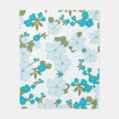 Blauwe bloemen, bloempatroon, patroon van bloemen fleece deken (Voorkant)