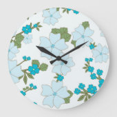 Blauwe bloemen, bloempatroon, patroon van bloemen grote klok (Voorkant)