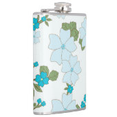 Blauwe bloemen, bloempatroon, patroon van bloemen heupfles (Rechts)