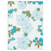 Blauwe bloemen, bloempatroon, patroon van bloemen klembord (Achterkant)