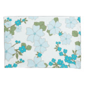 Blauwe bloemen, bloempatroon, patroon van bloemen kussensloop (Voorkant)