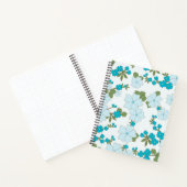Blauwe bloemen, bloempatroon, patroon van bloemen notitieboek (Binnen)