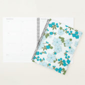 Blauwe bloemen, bloempatroon, patroon van bloemen planner (Display)