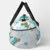 Blauwe bloemen, bloempatroon, patroon van bloemen plunjezak (Rechts)