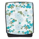 Blauwe bloemen, bloempatroon, patroon van bloemen rugtassen (Voorkant)