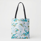 Blauwe bloemen, bloempatroon, patroon van bloemen tote bag (Voorkant)