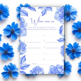 Blauwe Bloemen Bruidsuitnodiging Waar waren we