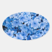 Blauwe Bloemen Bruiloft Envelop Seal Stickers (Voorkant)