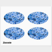 Blauwe Bloemen Bruiloft Envelop Seal Stickers (Vel)