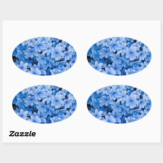 Blauwe Bloemen Bruiloft Envelop Seal Stickers (Vel)