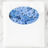 Blauwe Bloemen Bruiloft Envelop Seal Stickers (Tas)