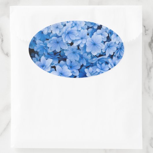 Blauwe Bloemen Bruiloft Envelop Seal Stickers (Tas)