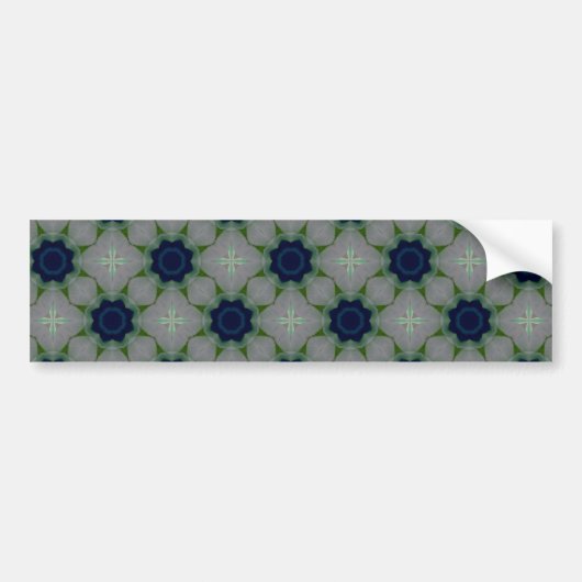 Blauwe Bloemen Bumperstickers (Voorkant)