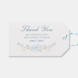 Blauwe Bloemen Cadeaulabel