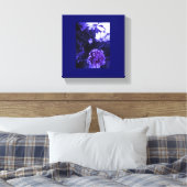Blauwe Bloemen Canvas Afdruk (Insitu (Slaapkamer))