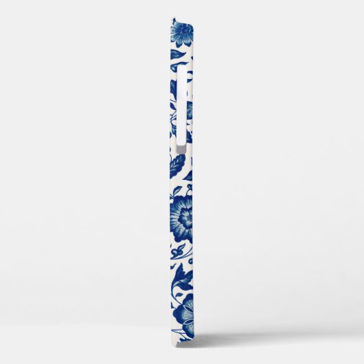 Blauwe bloemen Case-Mate iPhone case (Achterkant / Links)