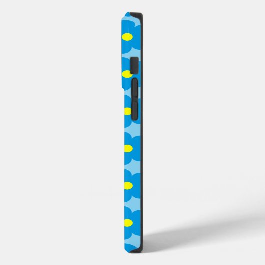 Blauwe bloemen Case-Mate iPhone case (Achterkant / Links)