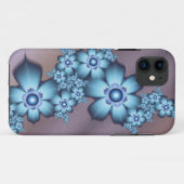 Blauwe bloemen Case-Mate iPhone case (Achterkant (horizontaal))