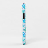 Blauwe bloemen Case-Mate iPhone case (Achterkant/rechts)