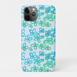 Blauwe bloemen Case-Mate iPhone case