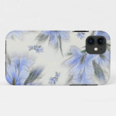 Blauwe bloemen Case-Mate iPhone case (Achterkant (horizontaal))