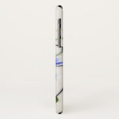 Blauwe bloemen Case-Mate iPhone case (Achterkant/links)
