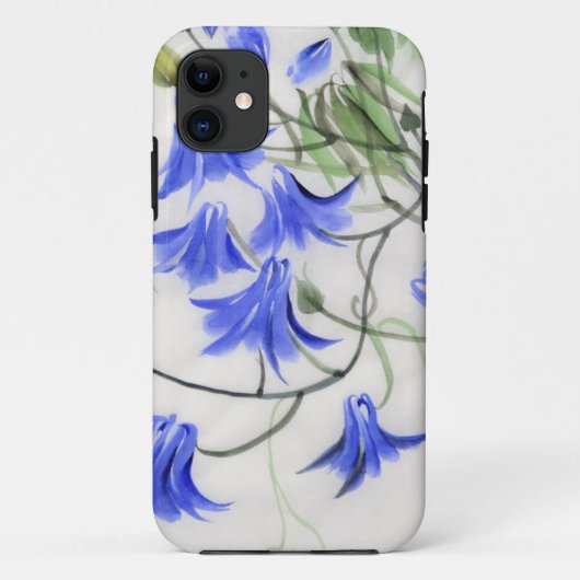 Blauwe Bloemen Case-Mate iPhone Case (Achterkant)